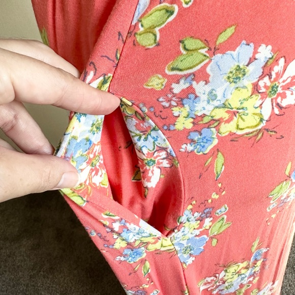 Matilda Jane At Ease Orange Floral Jersey Knit Maxi Dress Womens Size Small - Picture 3 of 12